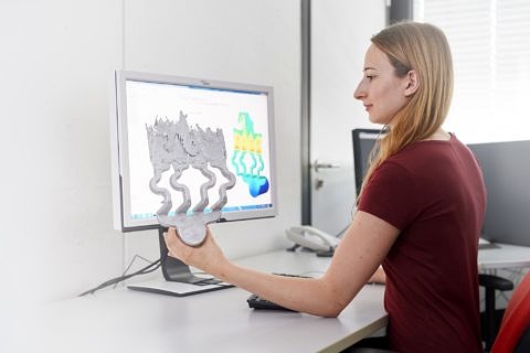 Simulation der Formfüllung mittels Flow-3D (Foto David Hartfiel)